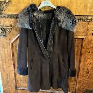 STEFANO sheepskin coat with hood